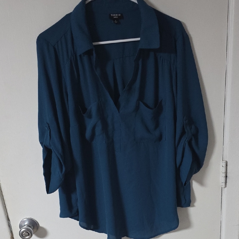 Torrid Teal Blouse for Women
